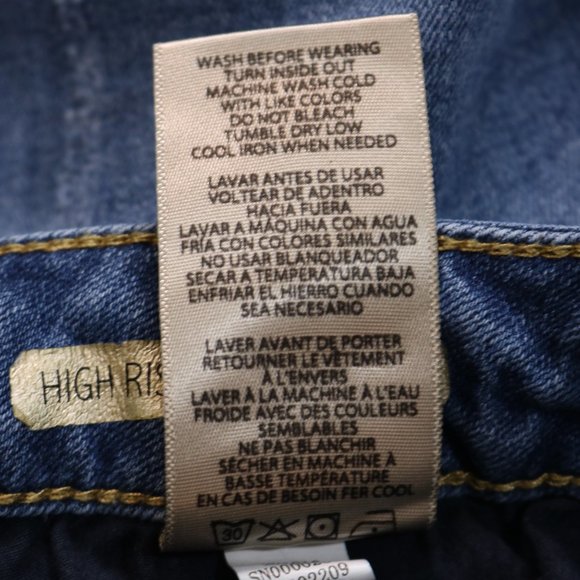 Seven7 Jeans High Rise Flare Crop Distressed Medium Wash - Picture 12 of 13